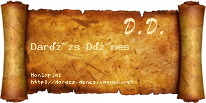 Darázs Dénes névjegykártya